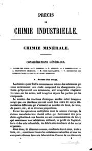 Tapa de Précis de chimie industrielle