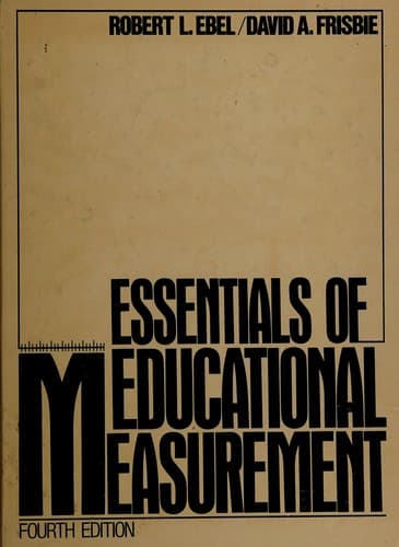Tapa de Essentials of educational measurement