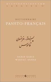Tapa de Dictionnaire pashto-français
