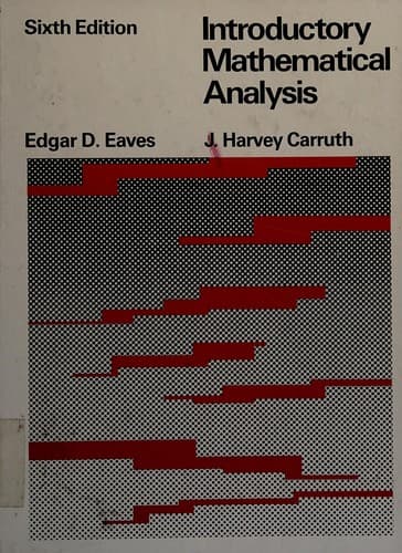 Tapa de Introductory mathematical analysis