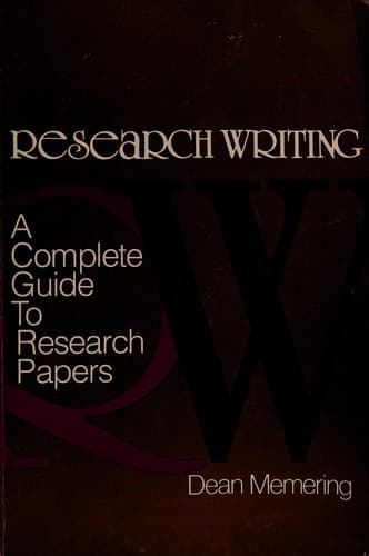 Tapa de Research writing