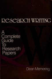 Tapa de Research writing
