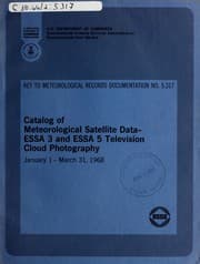 Tapa de Catalog of meteorological satellite data