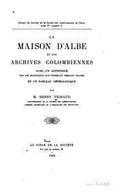 Tapa de La maison d'Albe et les archives Colombiennes