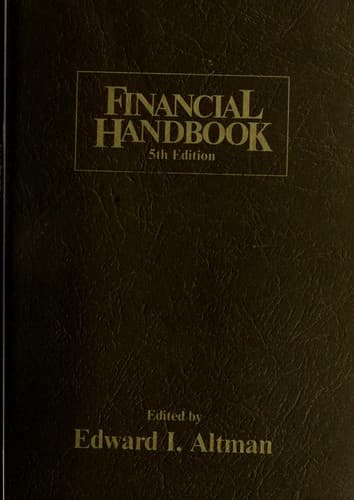 Tapa de Financial handbook
