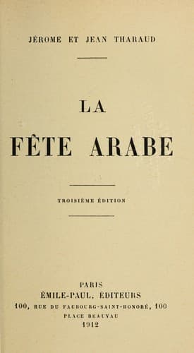 Tapa de La fête arabe
