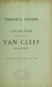 Tapa de Tableaux anciens, collection de feu le docteur Van Cleef d'Utrecht