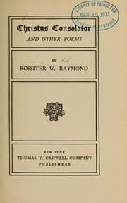 Tapa de Christus consolator and other poems