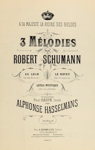 Tapa de 3 mélodies de Robert Schumann