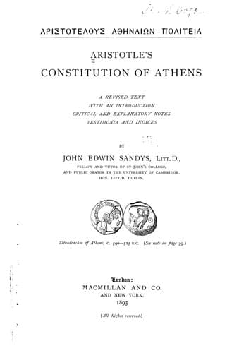 Tapa de Constitution of Athens
