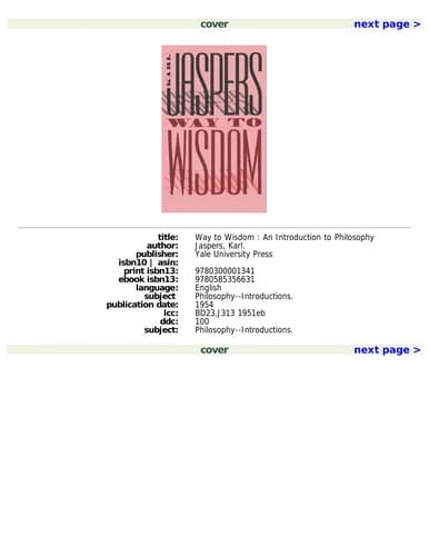 Tapa de Way to wisdom