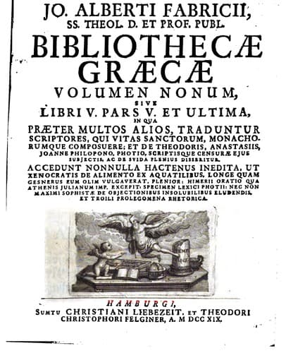 Tapa de Bibliotheca graeca...