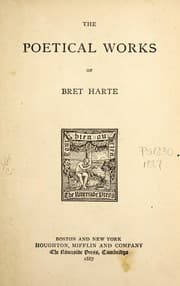 Tapa de The poetical works of Bret Harte