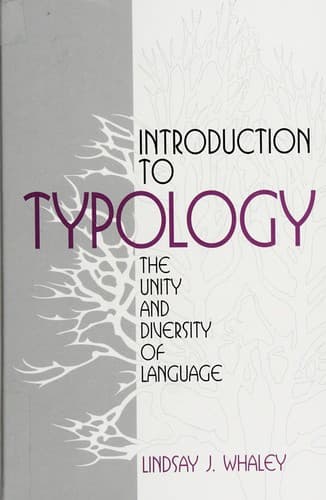Tapa de Introduction to Typology