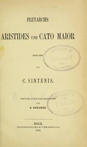 Tapa de Plutarchs Aristides und Cato Maior