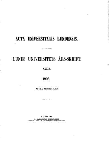 Tapa de Lunds universitets års-skrift