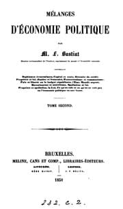 Tapa de Mélanges d'économie politique