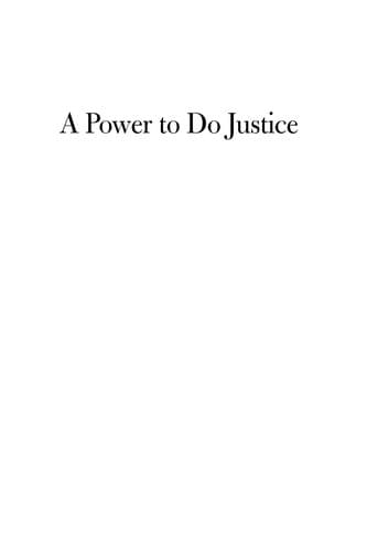 Tapa de A Power to Do Justice