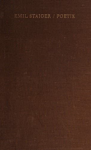 Tapa de Grundbegriffe der Poetik