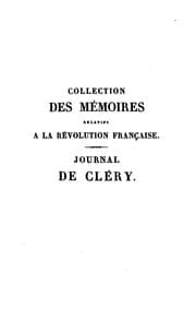 Tapa de Journal de Cléry