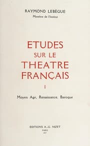 Tapa de Études sur le théâtre français