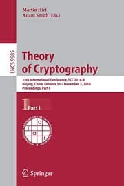 Tapa de Theory of Cryptography