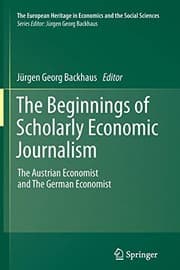 Tapa de The Beginnings of Scholarly Economic Journalism