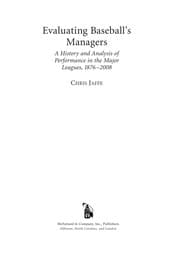 Tapa de Evaluating baseball's managers