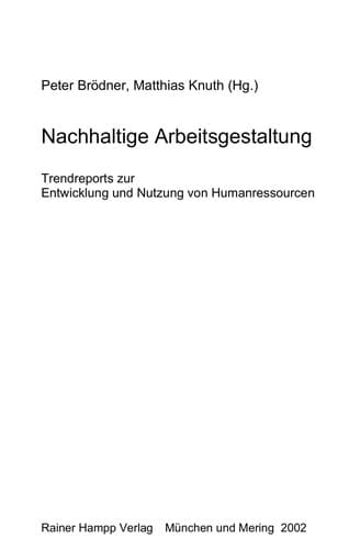 Tapa de Nachhaltige Arbeitsgestaltung