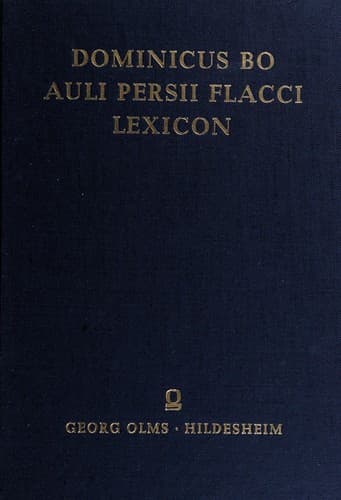 Tapa de Auli Persii Flacci lexicon