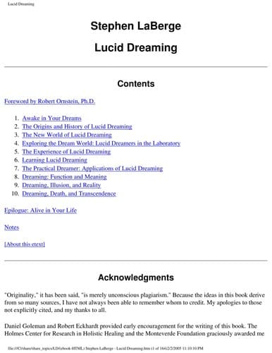 Tapa de Lucid dreaming