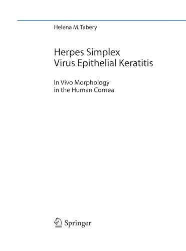 Tapa de Herpes simplex virus epithelial keratitis