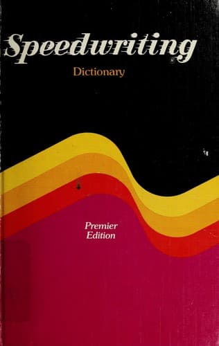 Tapa de Speedwriting Dictionary