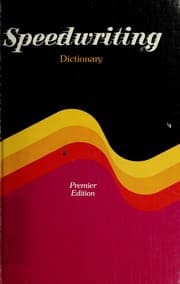 Tapa de Speedwriting Dictionary