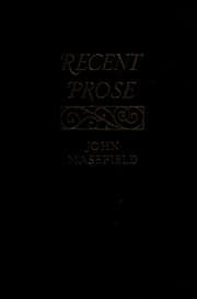Tapa de Recent prose