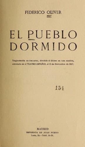 Tapa de El pueblo dormido