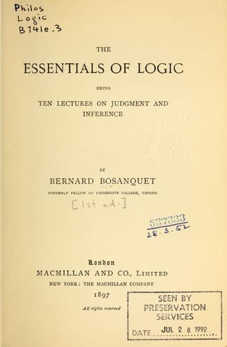 Tapa de The essentials of logic