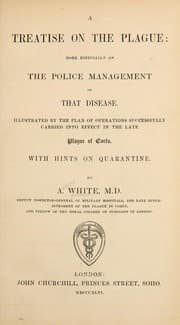 Tapa de A treatise on the plague