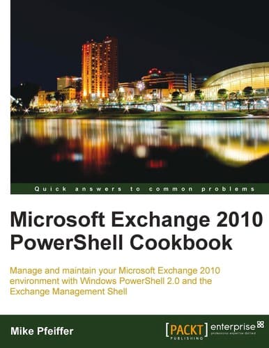 Tapa de Microsoft Exchange 2010 PowerShell cookbook