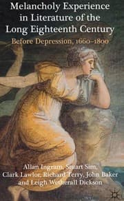 Tapa de Melancholy experience in literature of the long eighteenth century