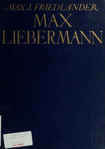 Tapa de Max Liebermann