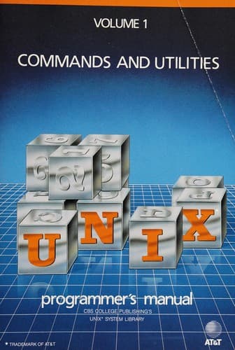Tapa de UNIX programmer's manual