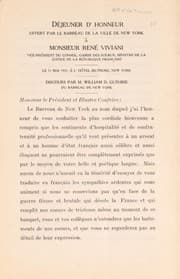 Tapa de De jeuner d'honneur offert