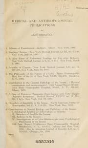 Tapa de Medical and anthropological publications