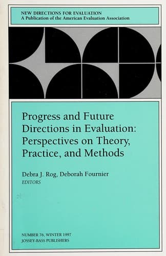 Tapa de Progress and future directions in evaluation
