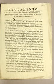 Tapa de Reglamento para verificar el excmo. ayuntamiento de Buenos-Ayres la anual suministracion de auxilios a los labradores pobres