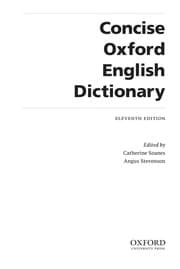 Tapa de Concise Oxford English dictionary