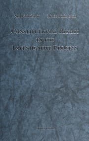 Tapa de Constitutional rights in the investigative process
