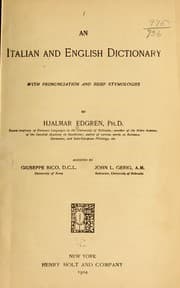 Tapa de An Italian and English dictionary