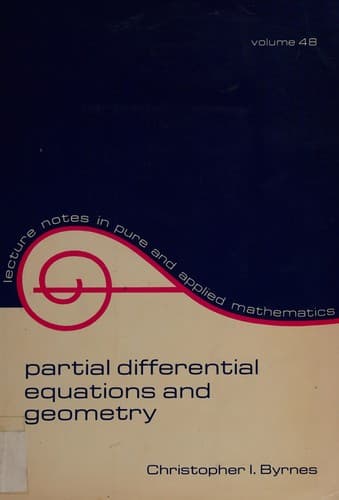 Tapa de Partial differential equations and geometry